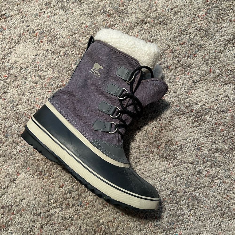 Sorel Gray and Black Winter Boots